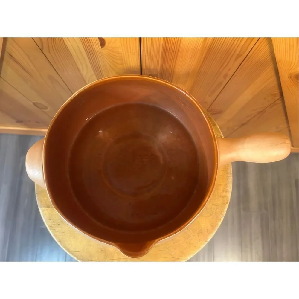 Vtg Red Wing Provincial Large Casserole Dish Handle Lid (5737)